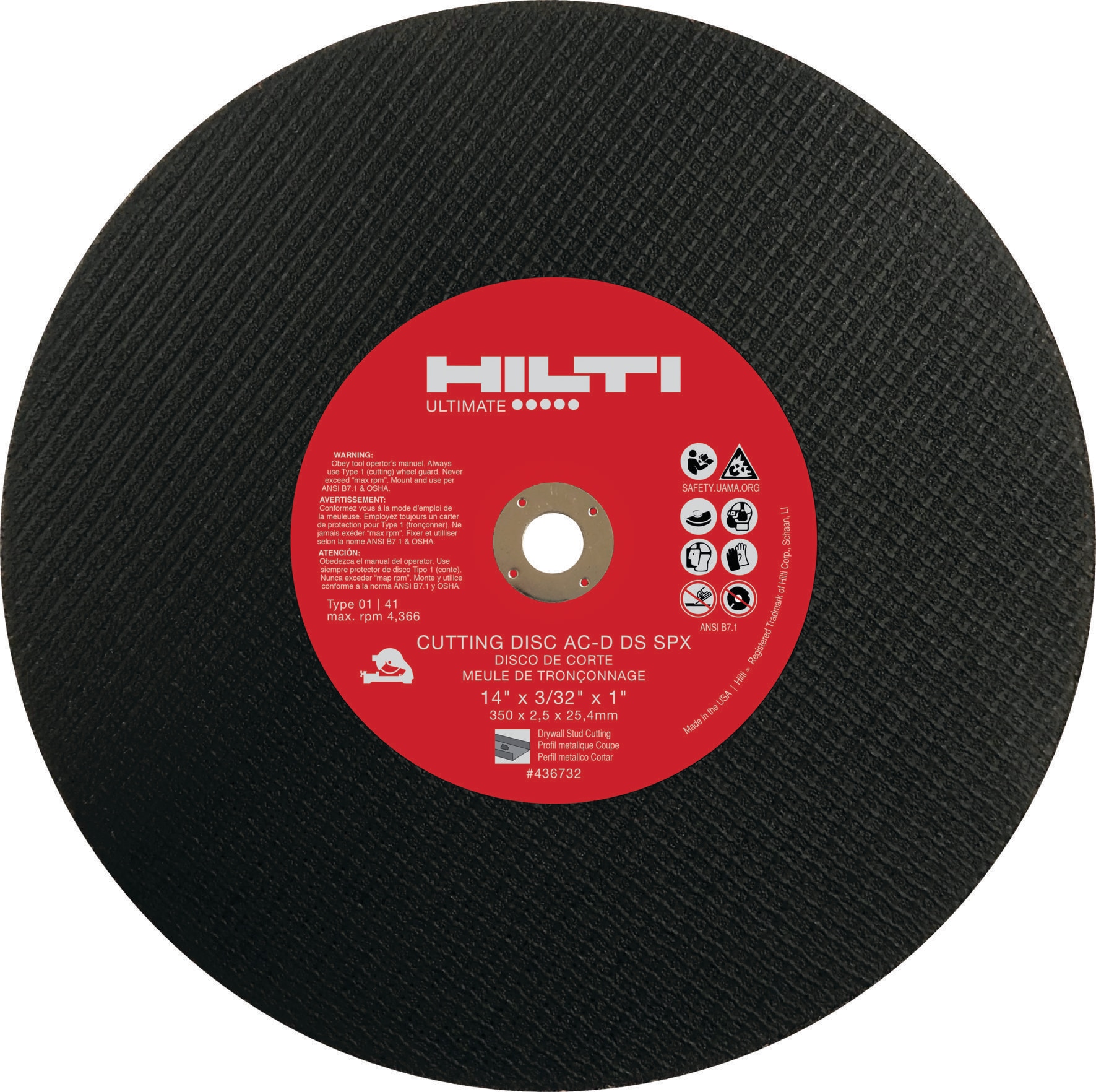 AC D DS Drywall Stud Cutting Disc Abrasives Hilti USA