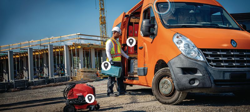 Van inventory management Van telematics gateway, providing an all-in-one solution for tracking your van’s location and inventory (Hilti ON!Track) Applications 1