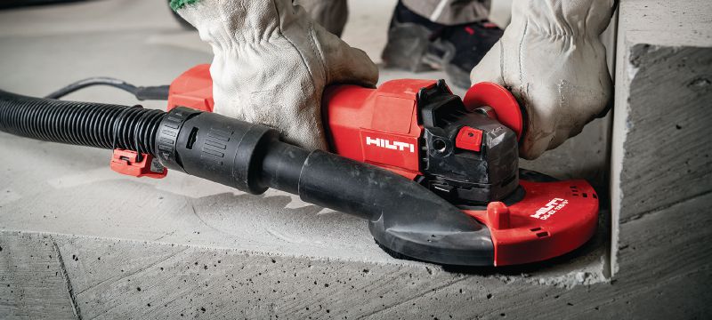 AG 600-20D Angle grinder Powerful 14-amp angle grinder with dead man’s switch for cutting and grinding in metal, concrete, and masonry with discs up to 6” Applications 1