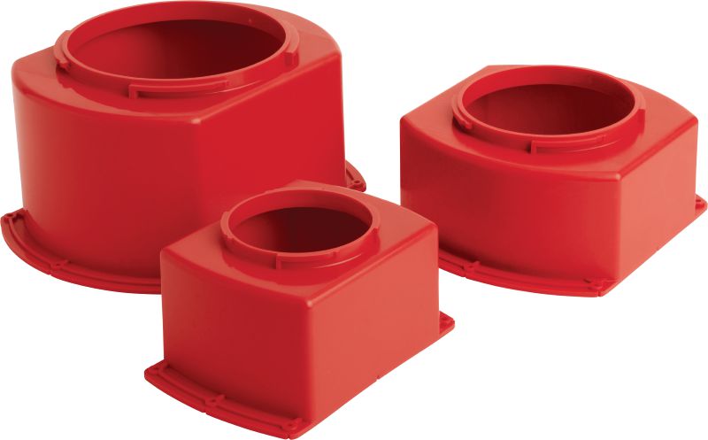 CFS-CID U Aerator adapter Cast-in accessory to create space underneath the slab, for high or tight sovent and pipe fitting applications