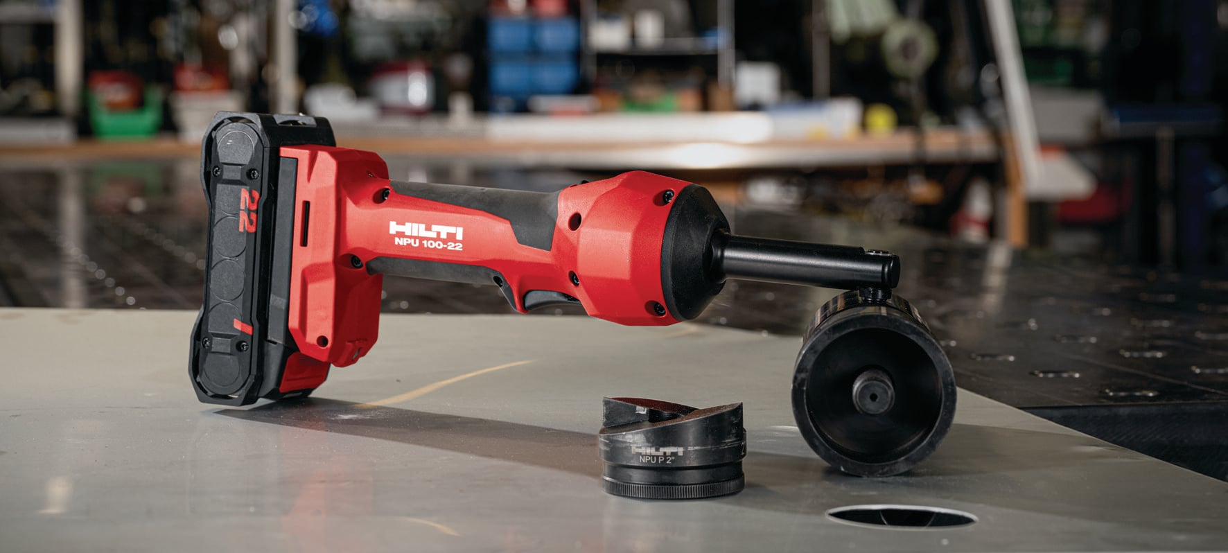 NPU 100-22 Cordless knockout punch tool - Knockout Punch - Hilti USA