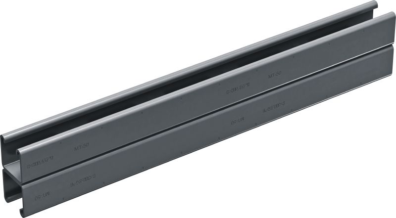 MT-50D C-Channel profile Medium-duty double C-Channel profile for use with MT-FL/MT-TL components in indoor environments